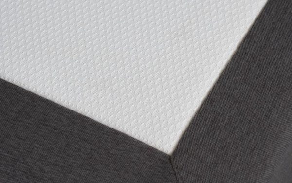 Base tapizada color antracita LOMONACO detalle de la tela